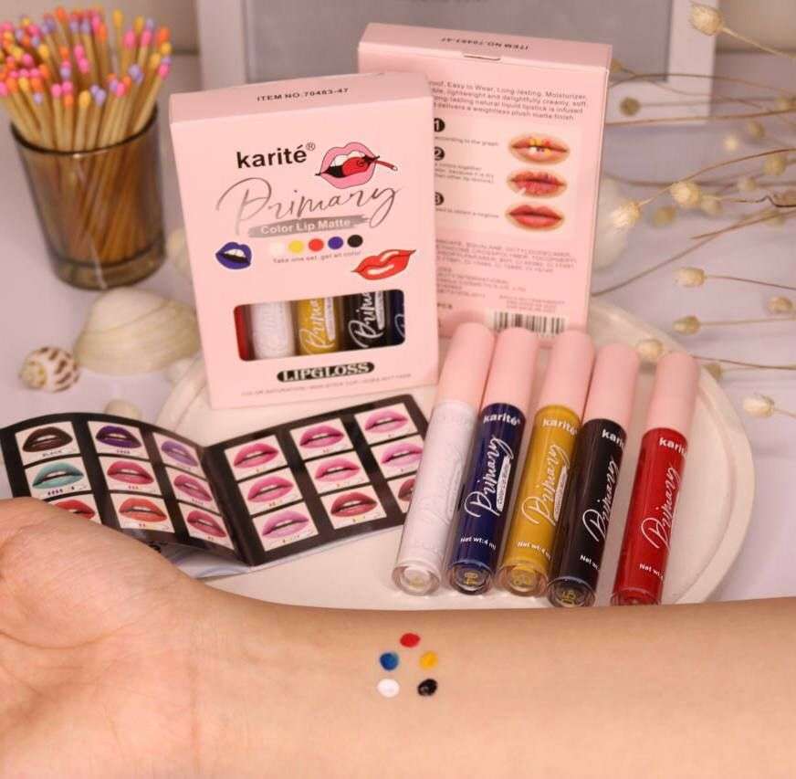 پک رژ لب مایع ترکیبی کاریته پنج عددی KARITE - آلباتان بیوتی